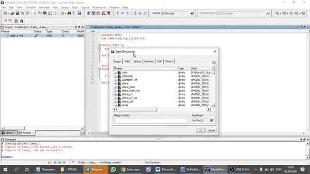 Основы работы в ModelSim