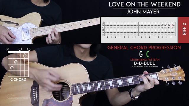 Love On The Weekend Guitar Cover Acoustic - John Mayer 🎸 |Tabs + Chords|