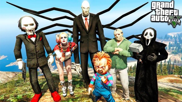 СЛЕНДЕРМЕН КРИК И ХАРЛИ КВИНН СПАСАЮТ ПЕННИВАЙЗА ГТА 5 МОДЫ! ОБЗОР МОДА В GTA 5! ИГРЫ ГТА ВИДЕО MODS