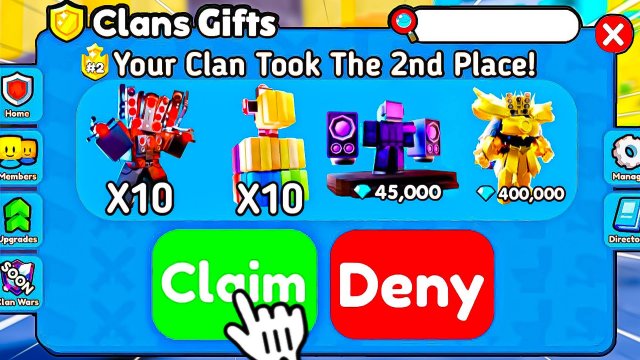 😍КАК ПОЛУЧИТЬ *КЛАНОВЫЕ ПОДАРКИ* В Toilet Tower Defense! Clans Gifts в туалет товер дефенс роблокс!