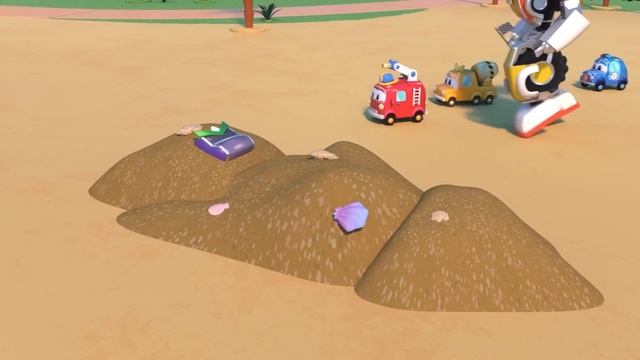 Супер робот, ОСТАНОВИ землетрясение, устроенное злодеем! | Автомобили роботы-трансформеры спасатели