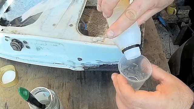 Супер ремонт ржавой двери на авто стекловолокном и эпоксидной смолой без сварки в РОССИИ (ч-1)