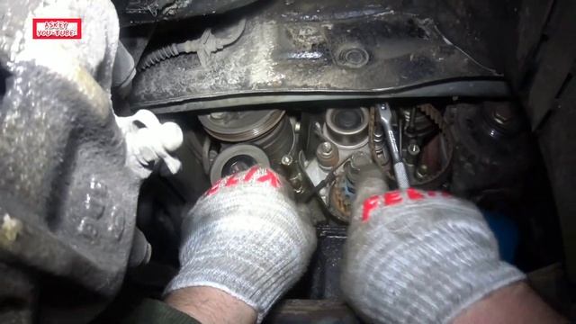 ✅✌???Hyundai Accent - Замена ремня ГРМ. Замена водяной помпы.