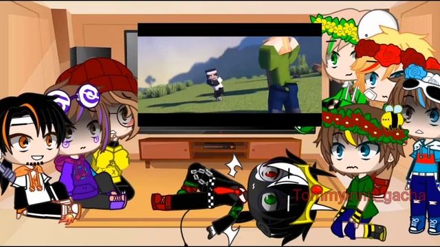 Dream SMP react to Dream VS Tommyinnit {Gacha Glitch} [Tommyinnit_gacha] (lazy)
