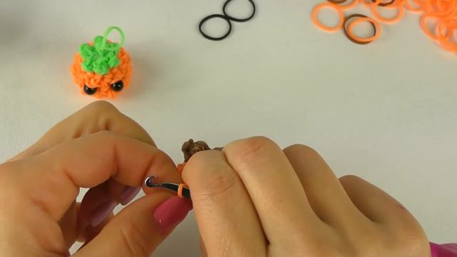 Тыква из резинок | Как сплести тыкву крючком Игрушки из резинок на Хэллоуин