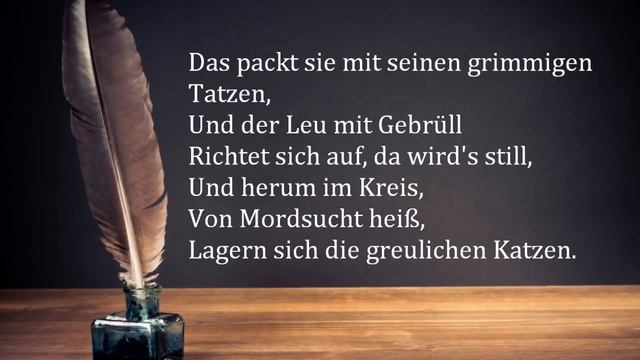 Friedrich Schiller: Der Handschuh - Mit Text!!!