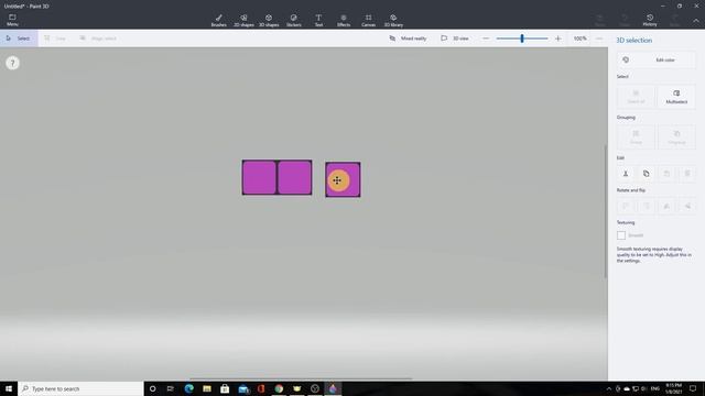 Windows 10 - PAINT 3D - Rubik CUBE