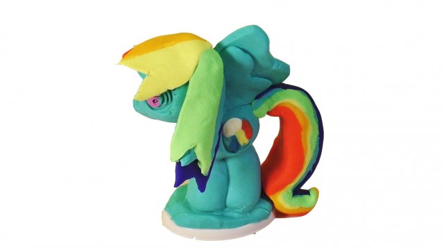 ✿ Рейнбоу Деш из пластилина Плей До My little pony Мой Маленький Пони Дружба это чудо Rainbow Dash