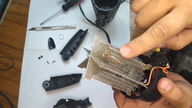 Разборка фена Scarlett SC-074 1400W с указанием слабых мест по ремонту