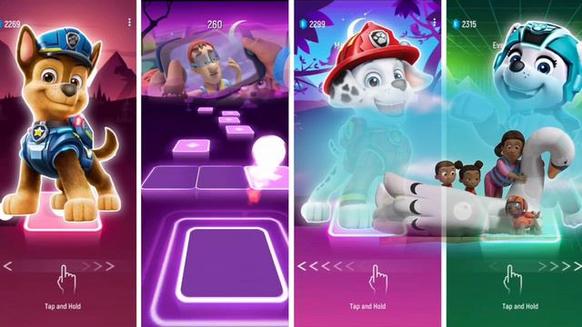 CHASE 🆚 ZUMA 🆚 MARSHALL 🆚 EVEREST PEW PATROL TILES HOP EDM RUSH