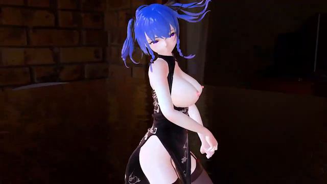 [R18—MMD]Black cheongsam—Holy Aunt！！！