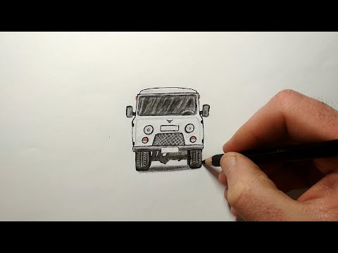Как нарисовать Уазик Буханку