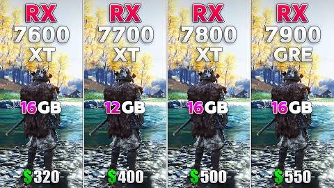 RX 7600 XT vs RX 7700 XT vs RX 7800 XT vs RX 7900 GRE Тест в 10 играх 1080p