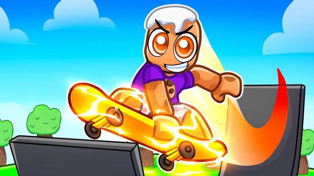 «Роблокс Обби, но мы были на ЗОЛОТЫХ СКЕЙТБОРДАХ!» перевод - CookieBlox