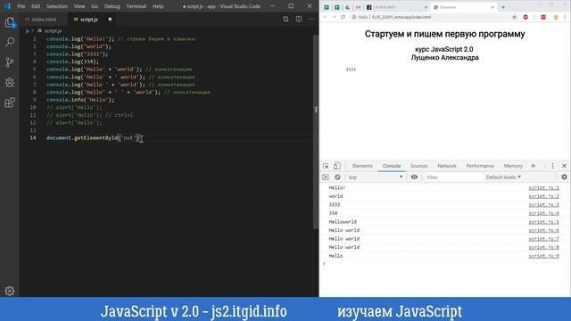 JavaScript v. 2.0. Стартуем и пишем первую программу