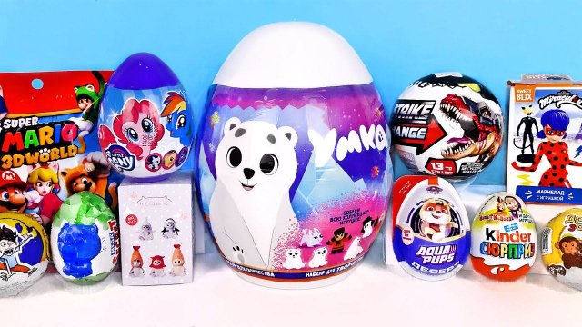 СЮРПРИЗ MIX! ZURU Dino Strike, УМКА, Леди Баг, Маша и Медведь, Paw Patrol Unboxing Kinder Surprise