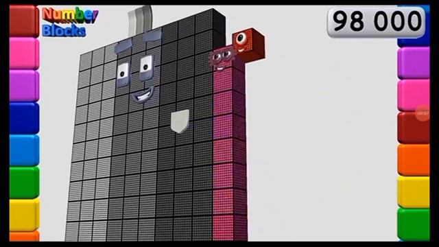 number blocks 0 to absolute infinity