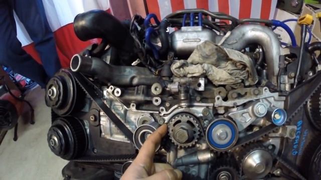 Установка ГРМ на моторах Субару (EJ206-208, EJ205-207) Subaru Legacy Blitzen 2002