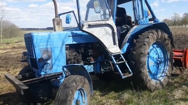 Фрезируем целину трактором мтз 80л и фреза БТЗ 1.8