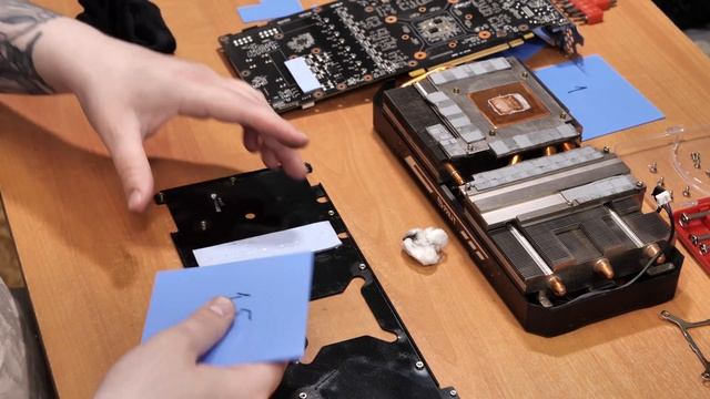Замена термопасты и термопрокладок 1080ti Palit и их толщина