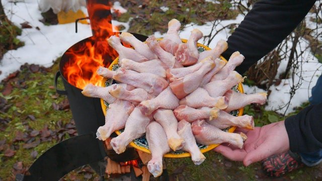 КУРИЦА ТУШЕНАЯ В СМЕТАНЕ В КАЗАНЕ. ГЕЛИБЖЕ По-КАБАРДИНСКИ