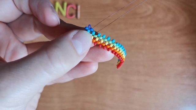 КОЛЬЦО РАДУГА ИЗ БИСЕРА // Rainbow bead ring