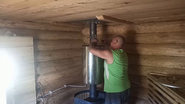 Как быстро починить дымоход в бане.