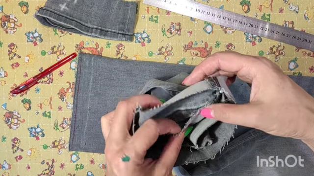 Как удлинить джинсовые брюки?!