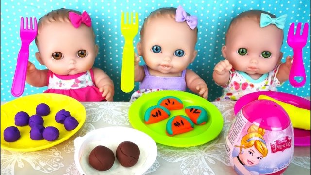 Куклы Пупсики Кушают Открывают Сюрприз Яйцо Принцессы Дисней Игрушки Для девочек