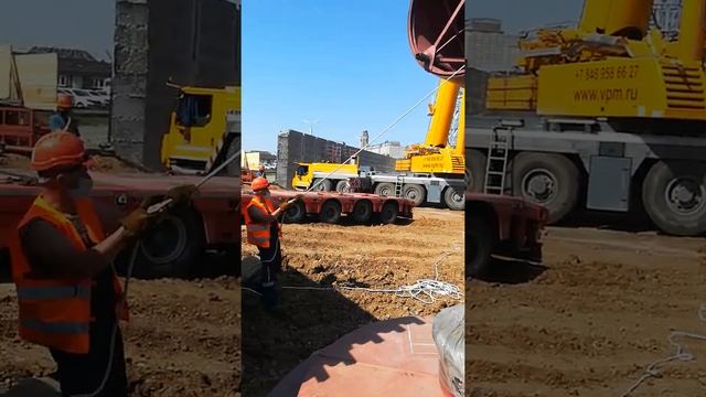 Монтаж резервуара 5000 м3 ,сорок тонн один рулон