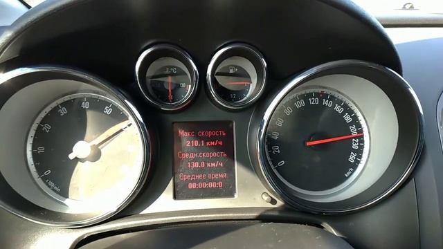 Opel Astra j 1.6 turbo AT, Max Speed