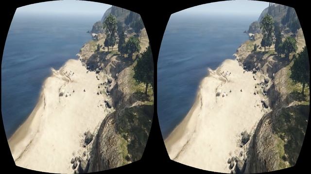 3D PARACHUTE JUMP GTA V VR Virtual Reality 3D SBS Google Cardboard VR Box