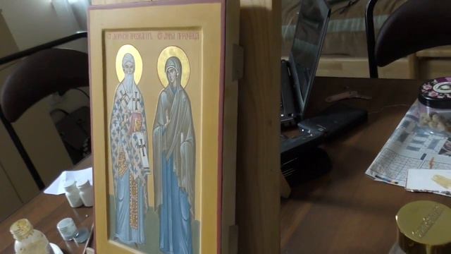 Как рождаются иконы Св Дионисий Ареопагит и Св Анна Пророчицам