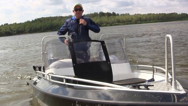 Сентябрь 2013, спуск и тест драйв катера Silver Fox DC 485 с лодочным мотором Honda BF50
