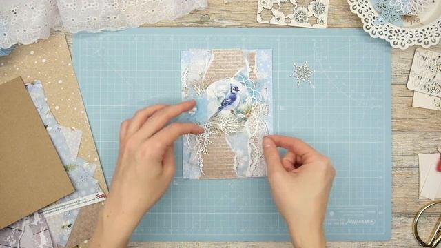 Скрапбукинг/мастер-класс: новогодняя открытка своими руками.