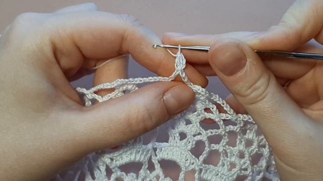 Ажурная салфетка крючком мастер-класс. Зимняя коллекция 9/29