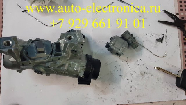 Ремонт замка зажигания Фольксваген тигуан, ремонт ключа зажигания, изготовление ключа по личинке