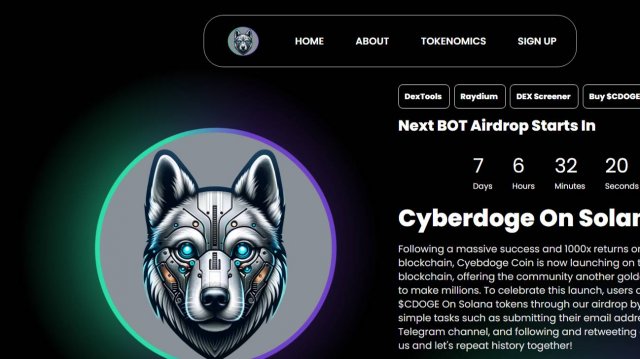 Без вложений! BOT Airdrop Cyberdoge On Solana