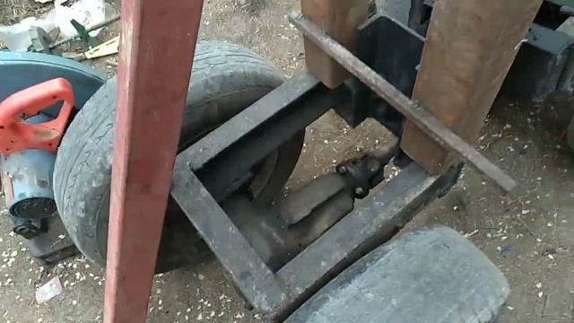 Самодельный мини погрузчик в сборе, без гидравлики