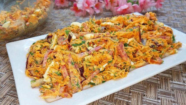 Беру Морковь и готовлю Супер Быстрый Салат из простых продуктов. Этот салат всегда съедают первым