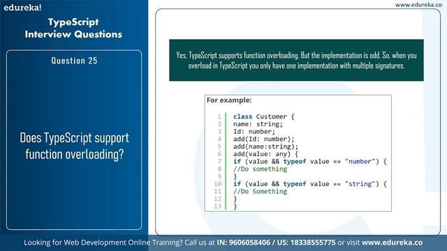 Top 50 TypeScript Interview Q & A | Web Development Training | Edureka | Web Dev Rewind - 5