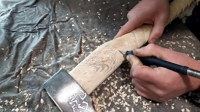 Топор викингов.Топорище своими руками. Оригинальное топорище.