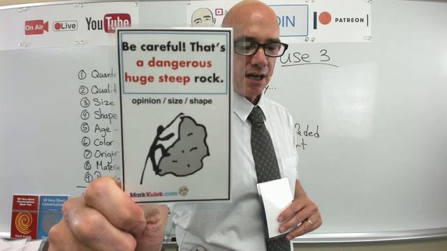 Adjective Order - Mark Kulek Live Stream Lesson  | #196 - English Practice - ESL