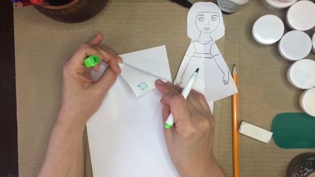 БУМАЖНАЯ КУКЛА-книжка своими руками