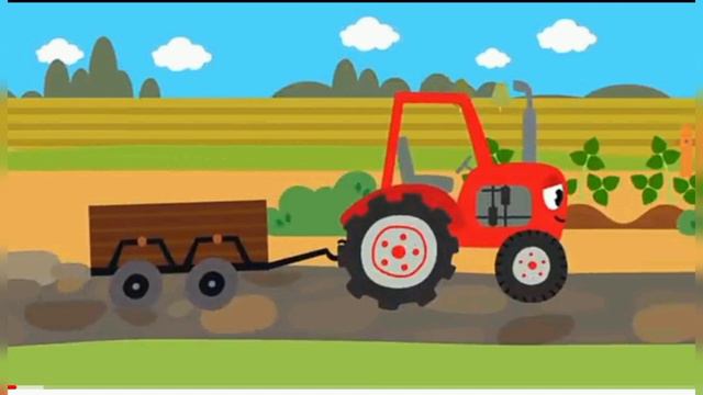 красный трактор