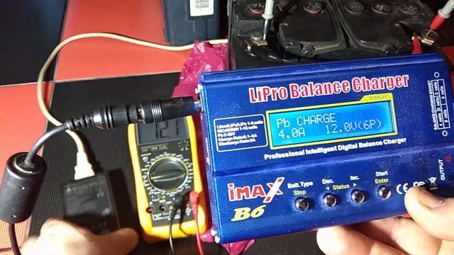 Зарядка аккумулятора авто с помощью iMax B6