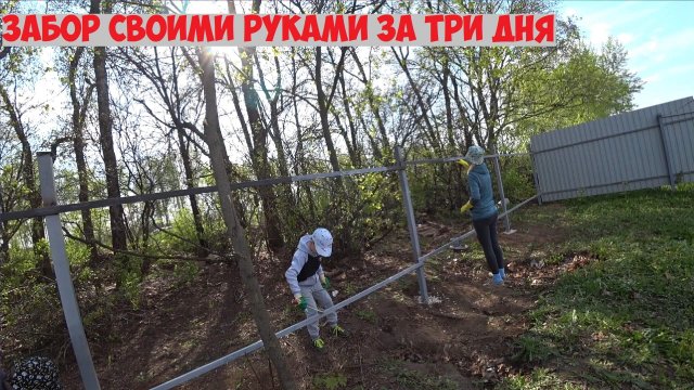 забор из профлиста своими руками