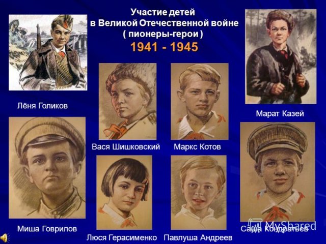 Дети- герои войны и их подвиги .
