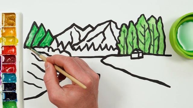 Рисуем фломастерами. Простой милый рисунок. Рисование для детей