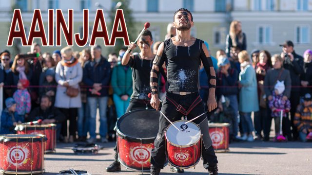 Барабанщики (Колумбия) Уличные театры ★ AAINJAA / 1 часть Серба ТВ.mp4